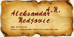 Aleksandar Međović vizit kartica
